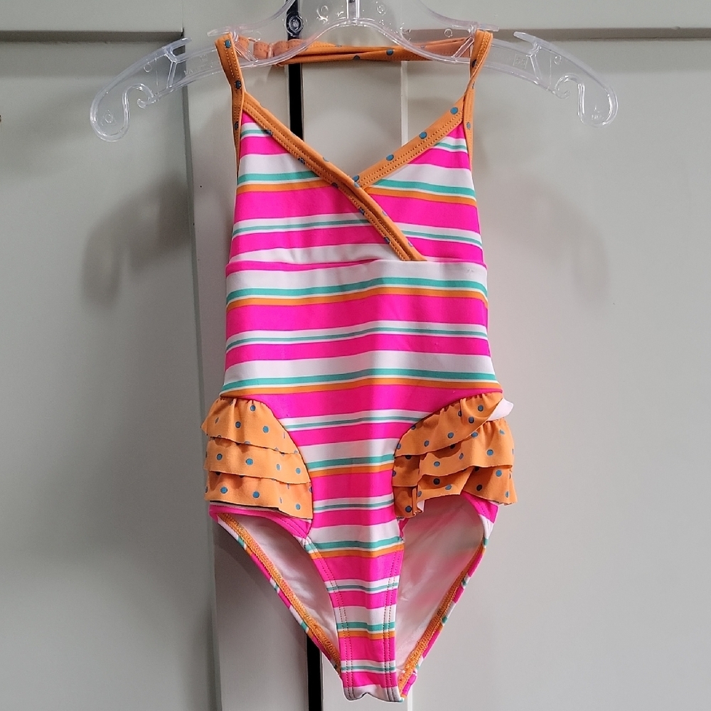 Tucker + Tate Pink and Orange One Piece Swimsuit